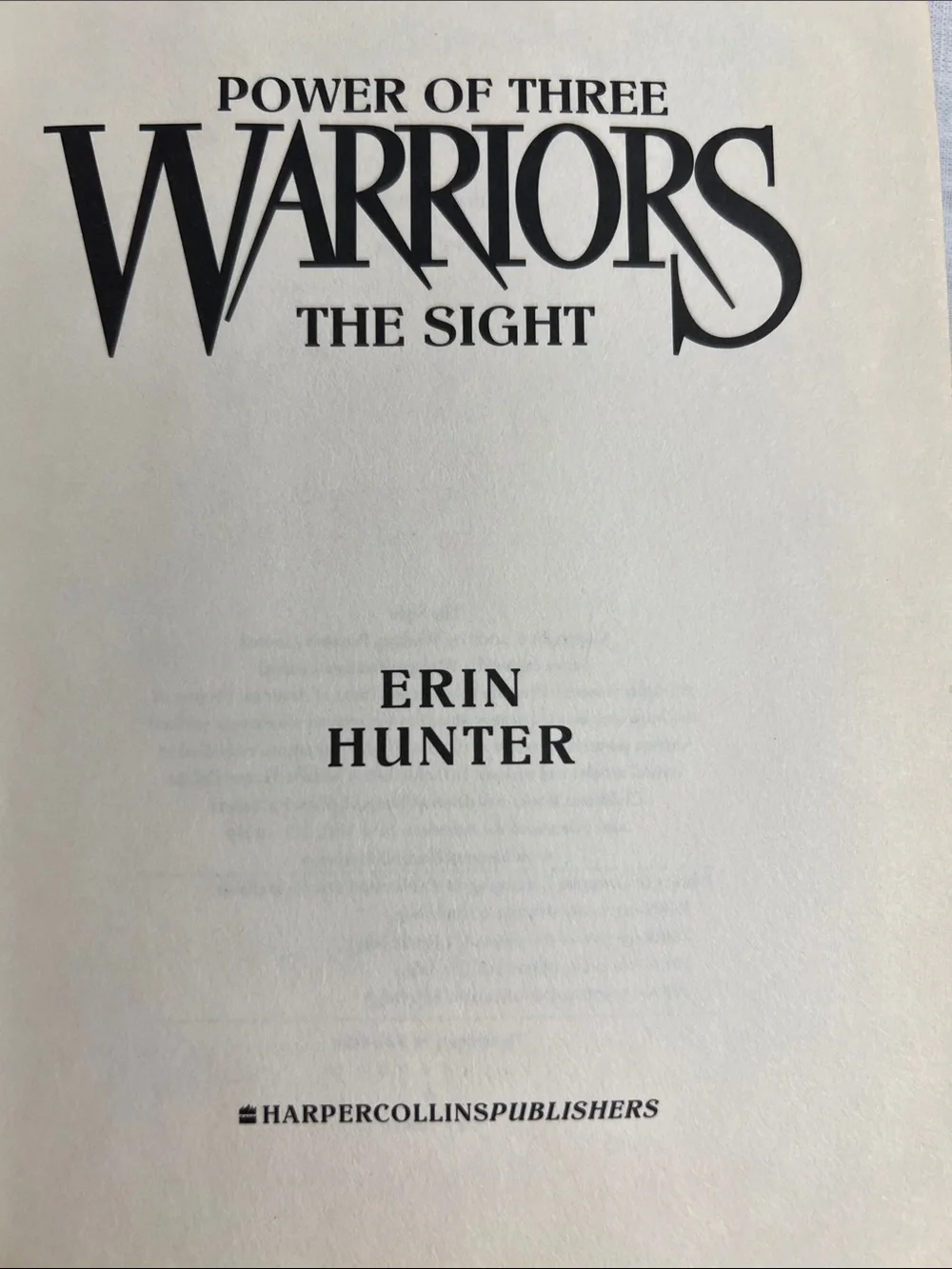 Warriors: The Sight by Erin Hunter - Purple Cover with Multicolor Cat Artwork